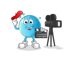 Fototapeta premium bubble director mascot. cartoon vector