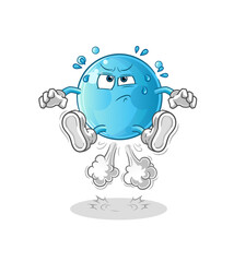 bubble fart jumping illustration. character vector