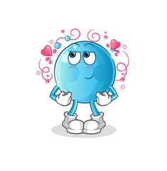 bubble shy vector. cartoon character