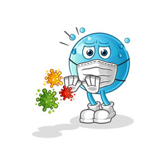bubble refuse viruses cartoon. cartoon mascot vector