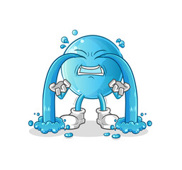 bubble crying illustration. character vector