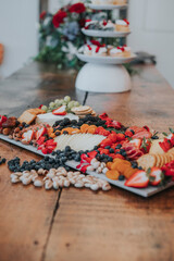  fruits and vegetables on a charcuterie 