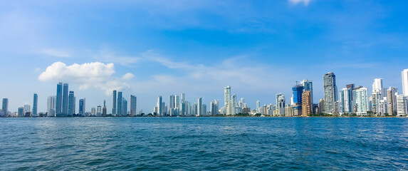 Skyline von Cartagena, Kolumbien - obrazy, fototapety, plakaty