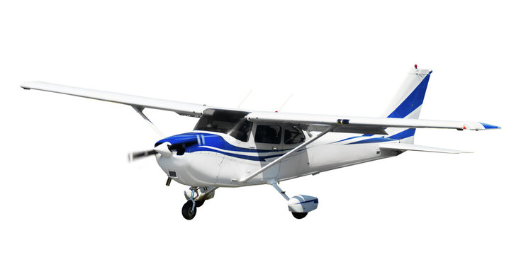 Image of small ports aeroplane on a clean white background