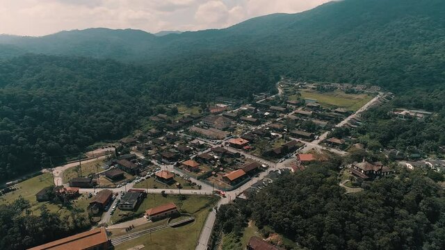 Aerial footage of Paranapiacaba
