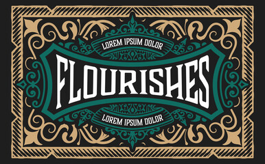 Western card with vintage style