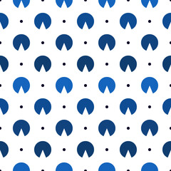 Minimalist seamless pattern. Repeated segmented circles ornament. Geo modern background. Geometric minimal design