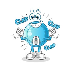 shirt button applause illustration. character vector