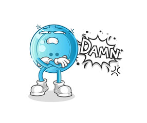 shirt button very pissed off illustration. character vector