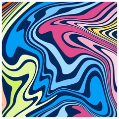 An abstract psychedelic wavy background. Abstract background with twisted lines