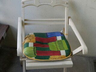 row of colorful chairs