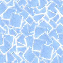 Blue torn scattered pieces patches paper seamless pattern 01