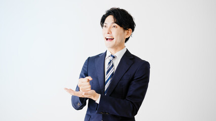 ひらめいたビジネスマン
