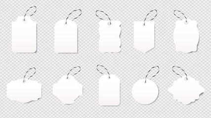 Price tag collection. Sale tag Paper labels set. Mega sale tags collection. Special offer, big sale, discount, best price, mega sale banner set. Stock vector.