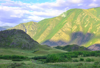 Obraz premium A valley in the Altai mountains