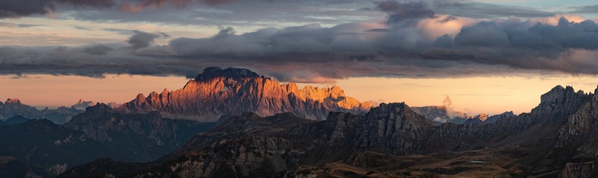 Magic sunset in the Dolomites