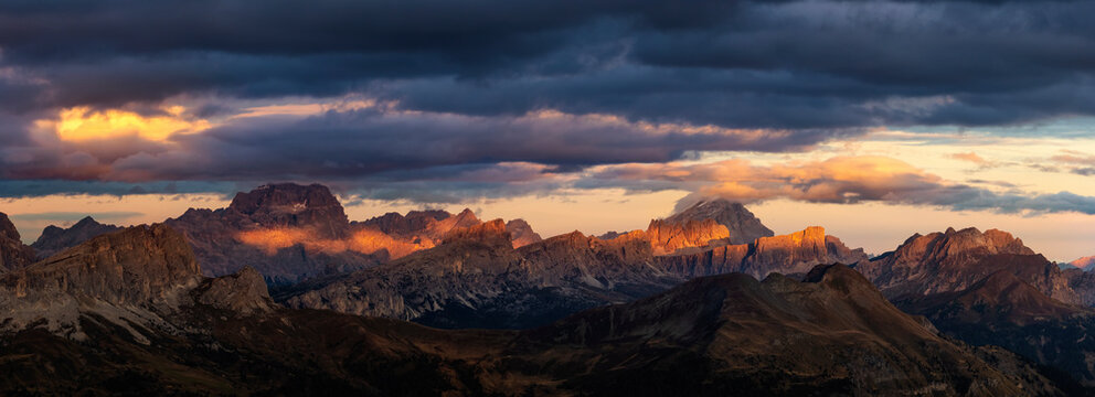 Magic sunset in the Dolomites