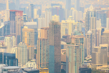 Bangkok cityscape. closeup Bangkok view in the business district. Thailand