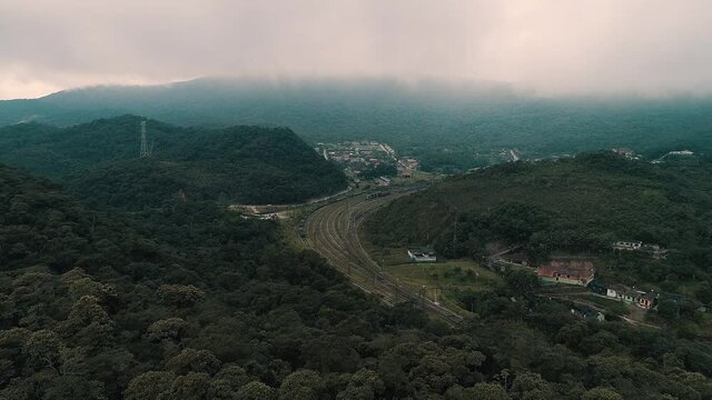 Aerial footage of Paranapiacaba
