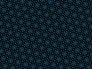 Abstract blue line pattern on black background.