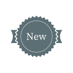 New badge design isolated on white background