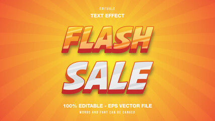 Flash sale text effect editable shopping and offer text style