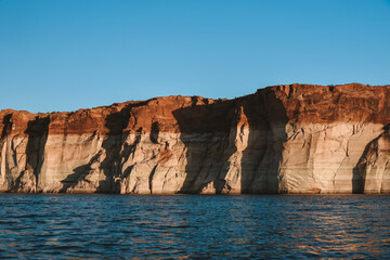 Fototapeta na wymiar Lake Powell outside Page, Arizona near the Utah border.