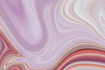 Obraz premium peach lilac and soft pink pastel color neutral satin Ink Marble colorful abstract background liquid painting texture