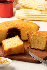 Typical Brazilian cake made with corn.