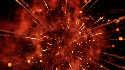 Fototapeta na wymiar bright fireworks. fireworks background. festive new year design