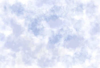 Blue sky background Retro Washed Out Effect. Ethnic Tie Dye Blue Watercolor background. Light grey bubbly cloud patterns and textures watercolor background.