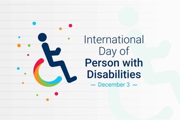 Illustration vector graphic of International Day of Person with Disabilities. The illustration is Suitable for banners, flyers, stickers, Card, etc.	