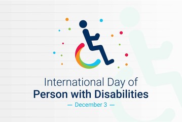 Illustration vector graphic of International Day of Person with Disabilities. The illustration is Suitable for banners, flyers, stickers, Card, etc.	