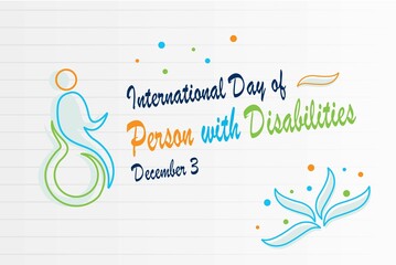 Illustration vector graphic of International Day of Person with Disabilities. The illustration is Suitable for banners, flyers, stickers, Card, etc.	