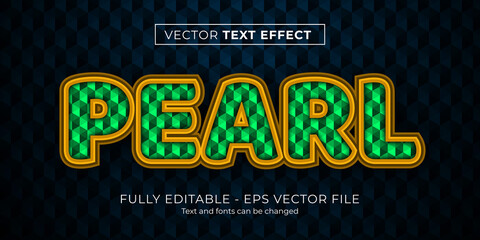 3d style pearl text effect