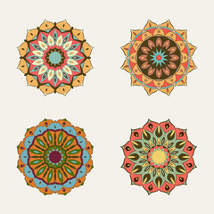 set of mandala art vector design