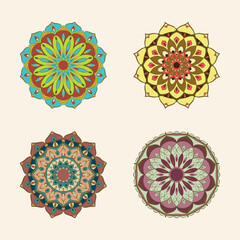 creative colorful mandala set