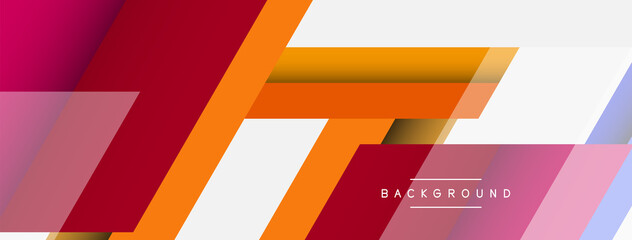 Vector background. Abstract overlapping color lines design with shadow effects. Illustration for wallpaper banner background or landing page