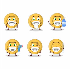 A picture of dalgona candy pentagon cartoon design style keep staying healthy during a pandemic