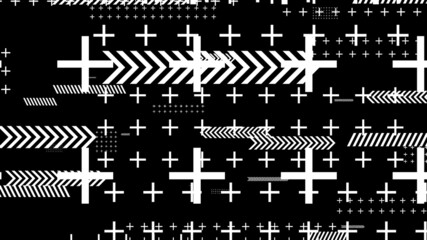 VJ 白黒 シンプル アブストラクト ジオメトリック [別Verあり]