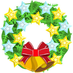 クリスマスリースのイラスト