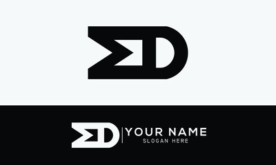 Alphabet letters Initials Monogram logo MD DM M D