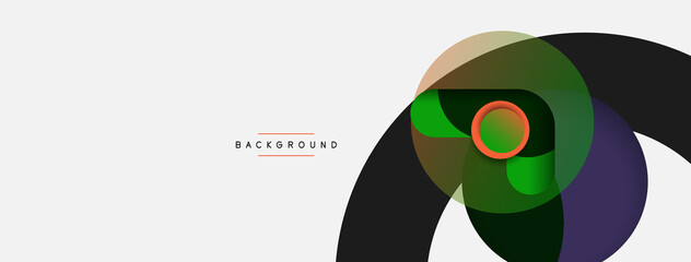 Circle and round shapes abstract background. Vector illustration for wallpaper banner background or landing page