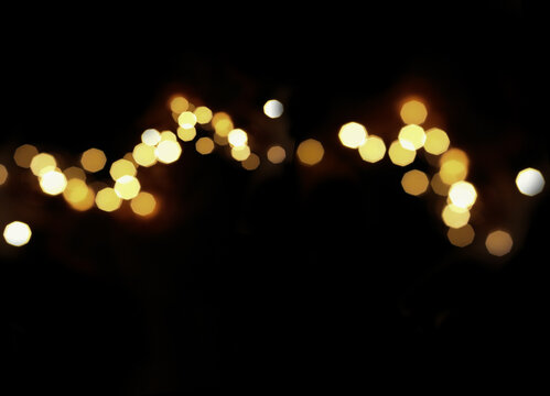 bokeh blur glowing shiny in night background