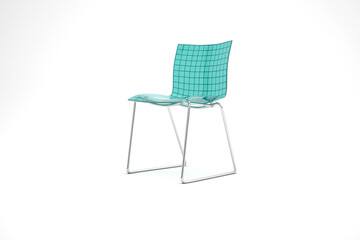 3d rendering of a chair isolated in studio background.