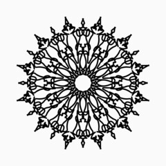 Circular pattern mandala art decoration elements