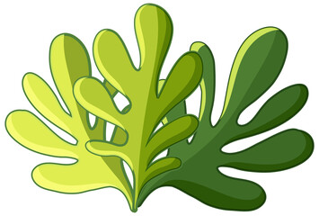 Green bush in cartoon style