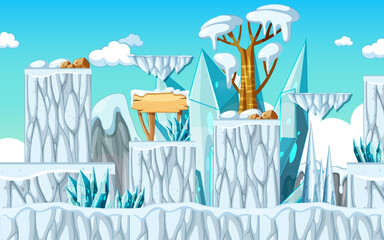 A Game Template Ice Cave Scene