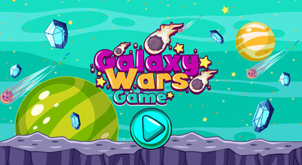 A Game Template Galaxy Space Scene