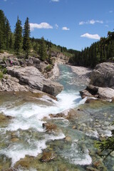waterfall in the mountains